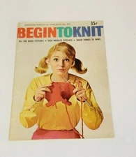 Begin to Knit Booklet - American Thread Co - Star Book No. 201 - Vintage 