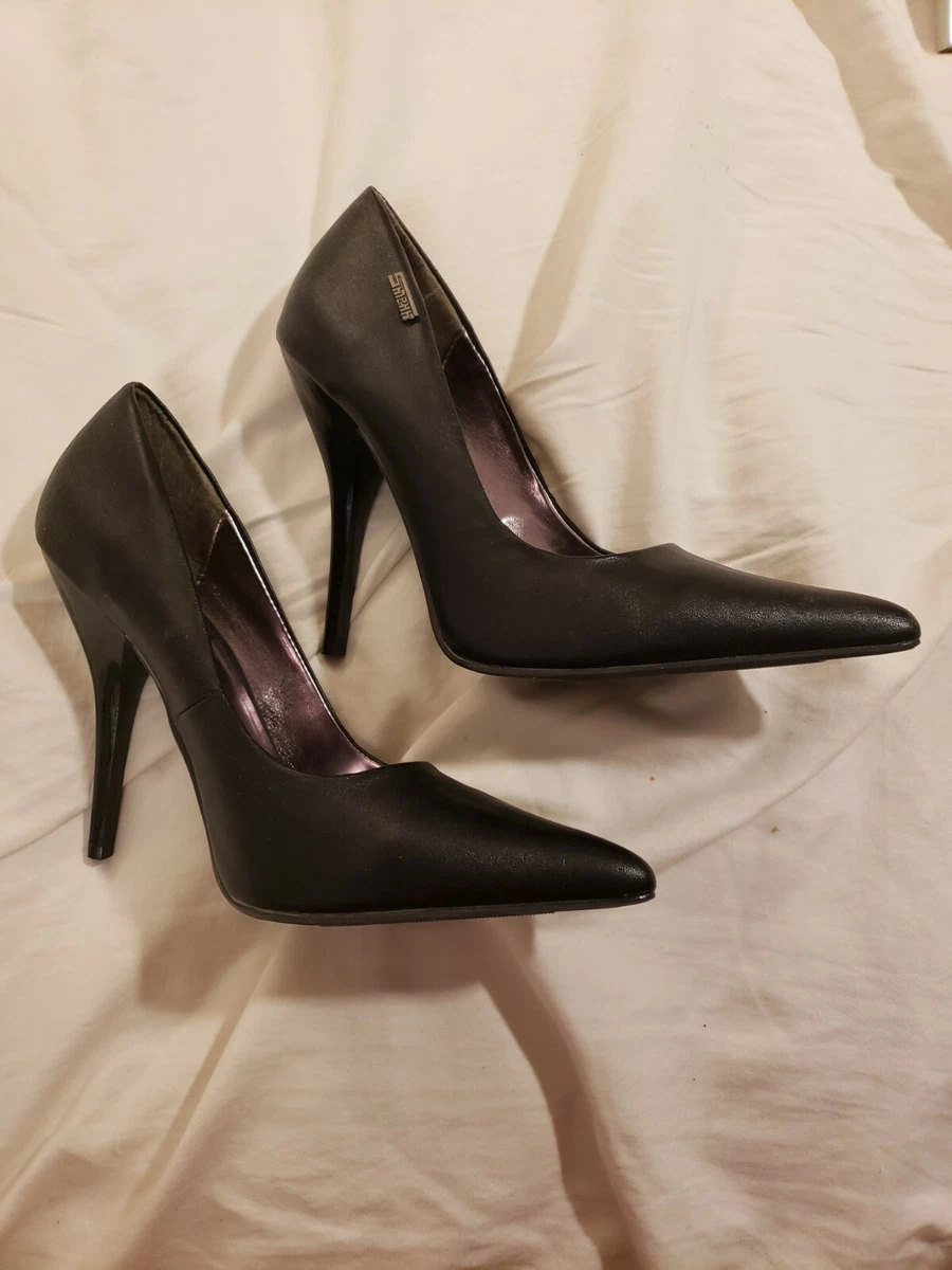 Black high top heels size 9
