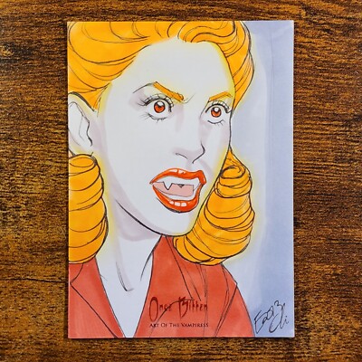 3-11-26 PWE . 2013 asylum once bitten sketch art elfie lebouleux of vampire 1/1
