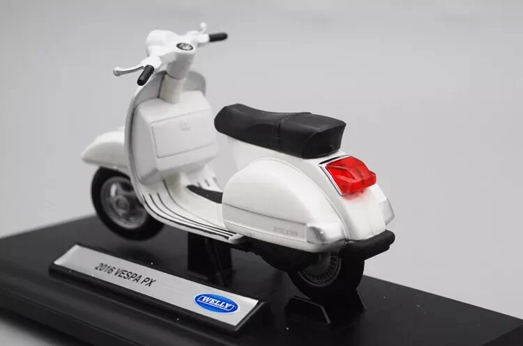 Welly 1/18 Vespa PX 2016 Motorcycle Diecast Scooter Bike Model Toy BOX White - Image 3 of 4