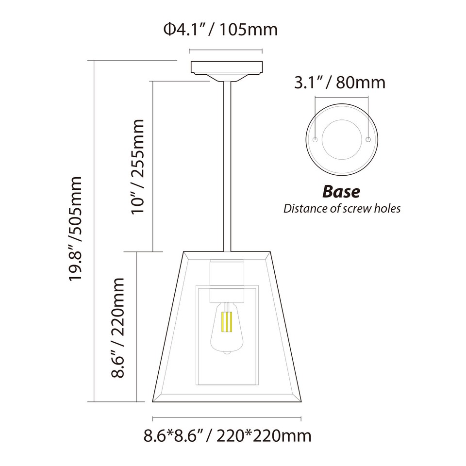 12volt RV Interior Ceiling Light Fixture Industrial Pendant