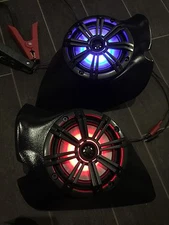 SSV Works Polaris RZR XP4 1000 Front Speaker Pods W/6.5" Kicker LED Marine SPKRS