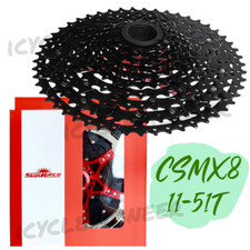 SunRace 11 Speed CSMX8 Black Cassette 11-51T MTB for Shimano SRAM