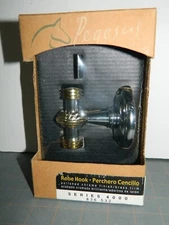 NEW Pegasus 836 532 Double Robe Hook Chrome & Brass Free Shipping