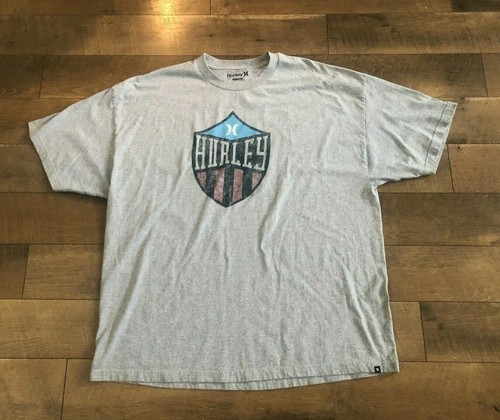 HURLEY GRAY LOGO T-SHIRT - MENS 3XL 