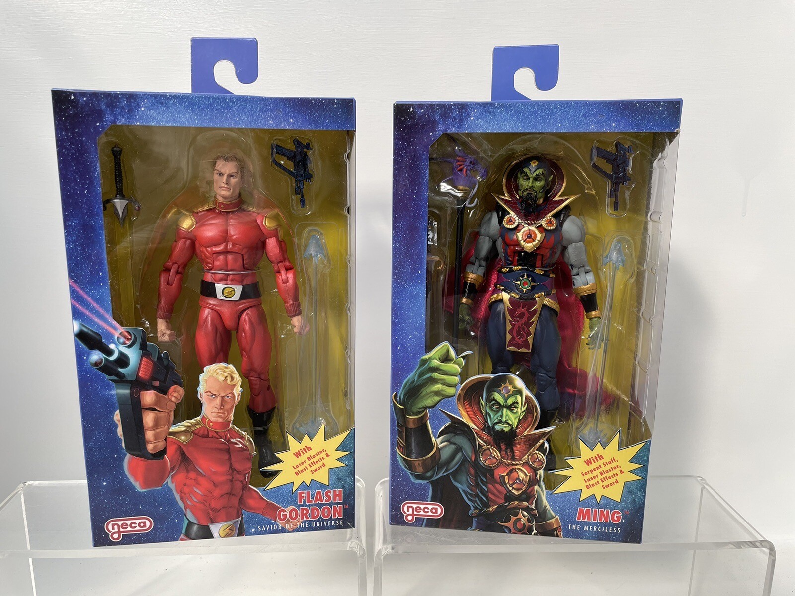 Neca Defenders Of The Earth Ming The Merciless & Flash Gordon 7"" Figures - New