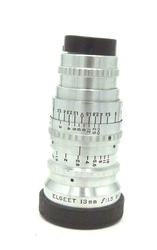 Objectif Elgeet Cine 13mm F/1.5 Wide Angle - Occasion, Pour Caméra 16mm, Avec Bague Adaptable
