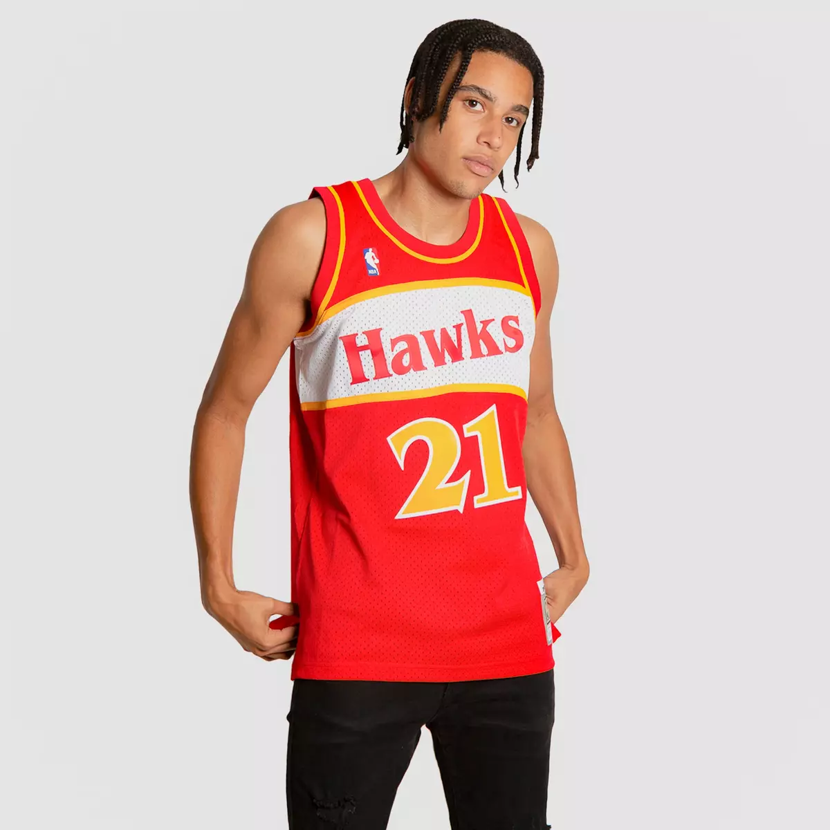 Dominique Wilkins Atlanta Hawks Red Youth NBA Hardwood Classics Swingman  Jersey