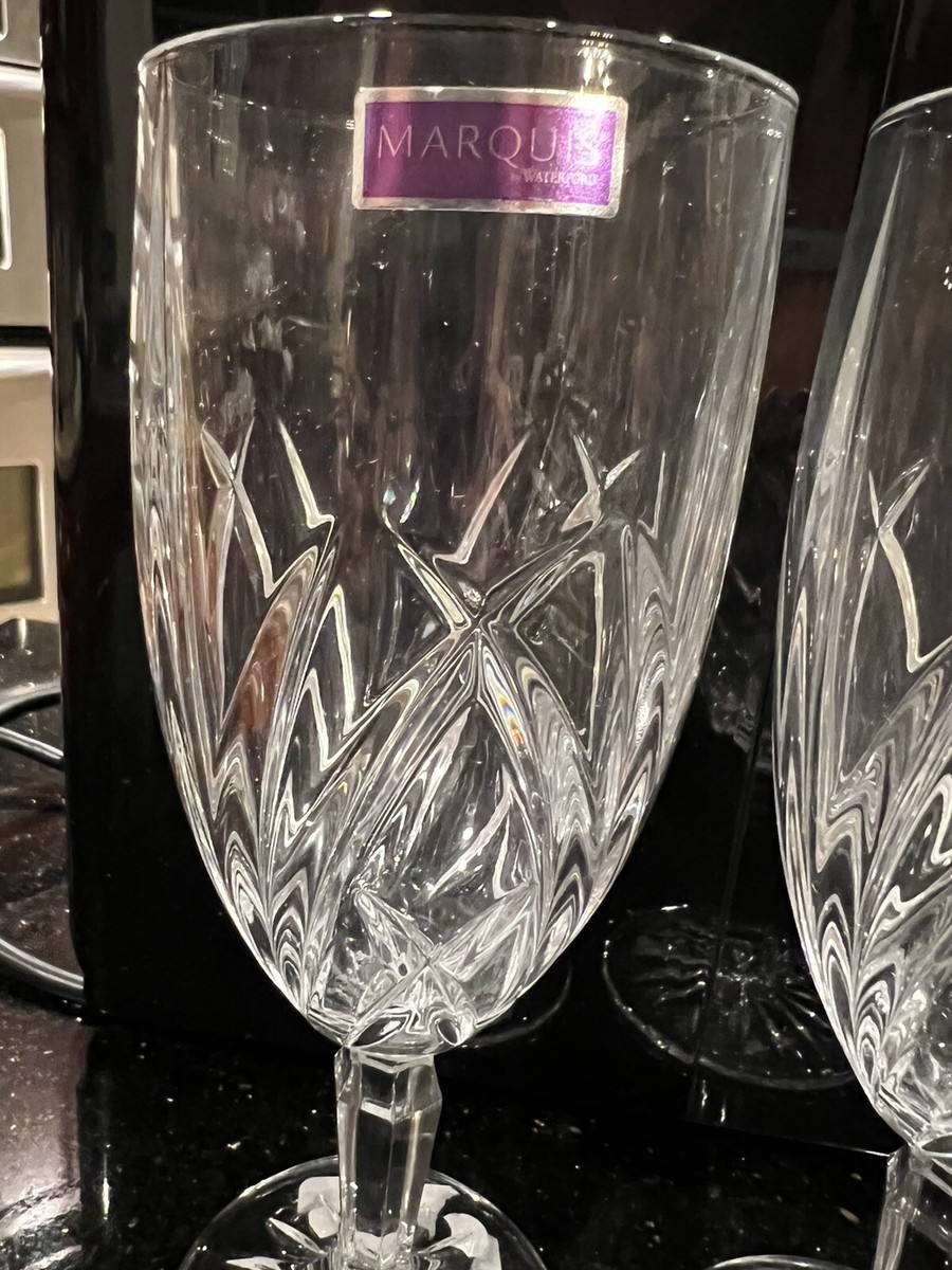 New Set Of 2 MARQUIS BY WATERFORD 12 oz. Crystal Brookside New Set Of 2 MARQUIS BY WATERFORD 12 oz. Crystal Brookside