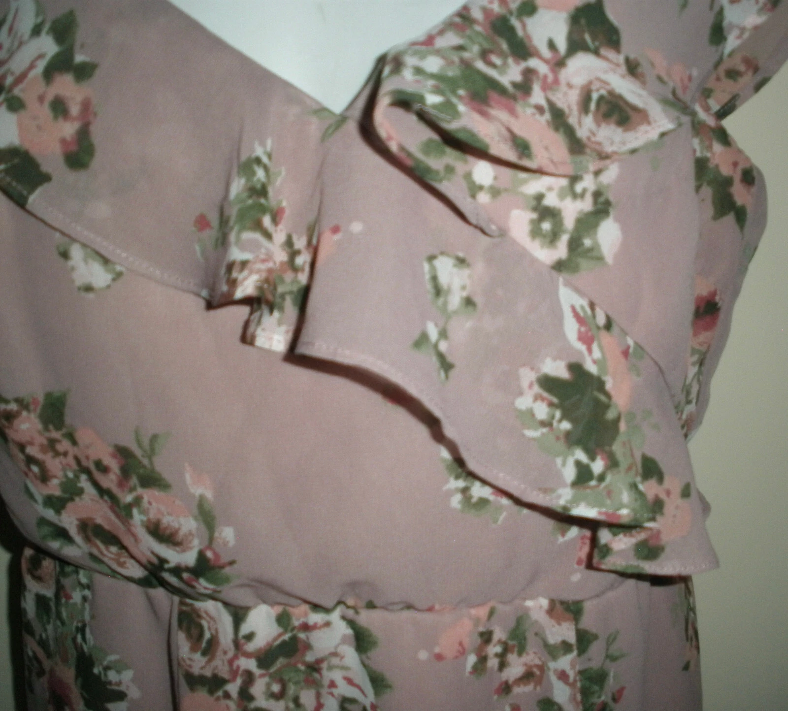 VETEMENTS #1045 Charlotte Russe Lilla Lavanda Viola Foderata Floreale Fluida Femminile S