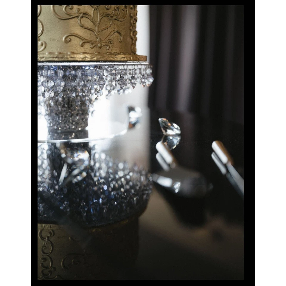 18inch Mirror Top Crystal Cake Stand For weddings - Image 2 of 4