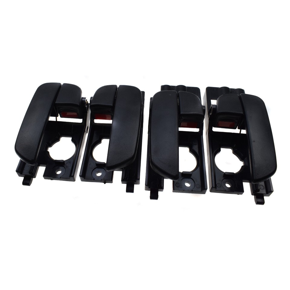 Jeu De 4 Poignées Intérieures De Porte Pour Hyundai Accent 2006-2011 - Avant Gauche/droit, Arrière Gauche/droit - Compatible 1.6L