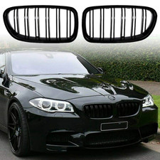 Nieren Grill K�hlergrill GLANZ SCHWARZ Doppelsteg F�r BMW 5er F11 F18 2010-2016