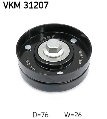 SKF VKM 31207 Deflection/Guide Pulley, V-ribbed belt for SEAT,SKODA,VW - Bild 1 von 1