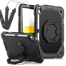 For Apple iPad A16 iPad 10th Gen Case Heavy Duty Shockproof Rotate Stand Cover