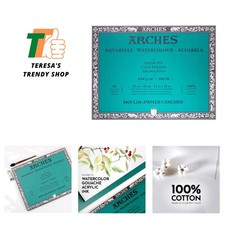 Exceptional 300 lb Cotton Watercolor Paper, 10 Sheets 12x16 Cold Press Block