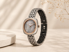 Titan Raga 95241KM02 Black Mother of Pearl Dial Sapphire Steel Womens Watch