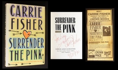 CARRIE FISHER SIGNED in Person at Crown Books SURRENDER THE PINK 1st (Star Wars)