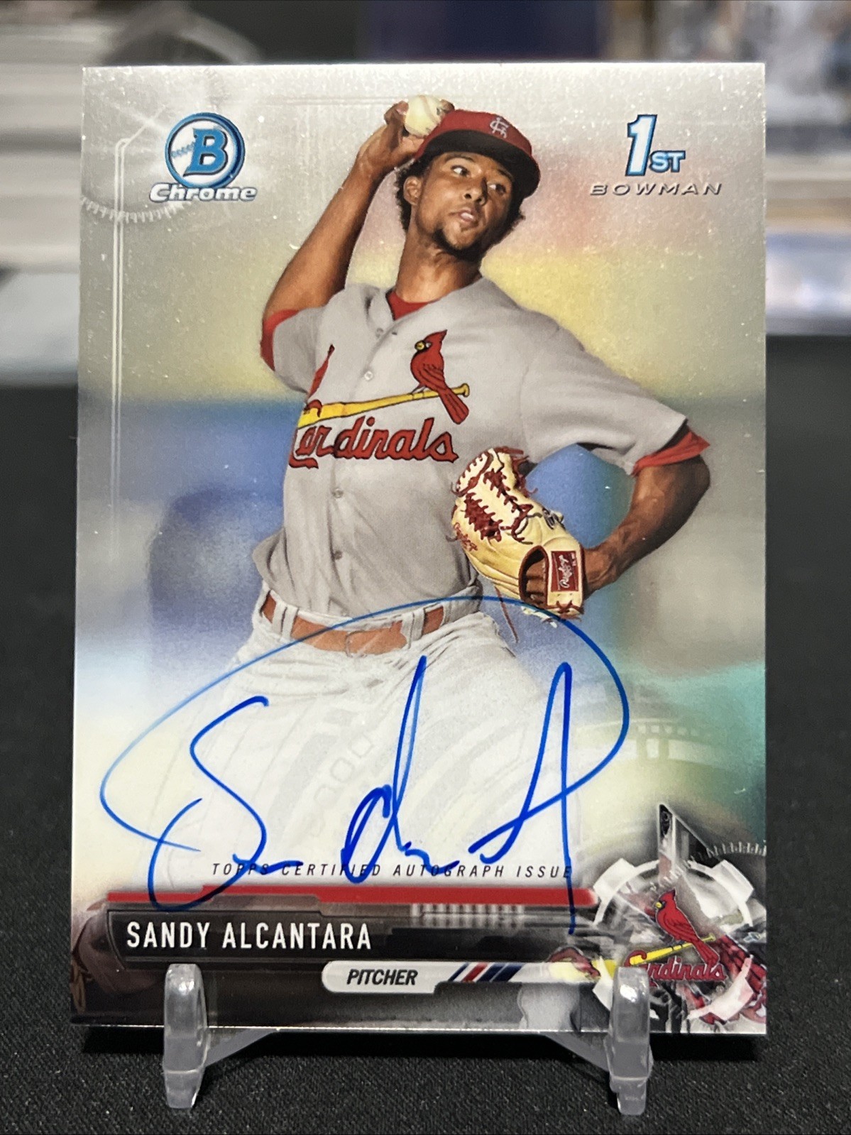 2017 Bowman Chrome Sandy Alcantara 1st Auto, #CPA-SA