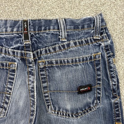 ARIAT FR M4 Low Rise Boot Flame Resistant Work Jeans Men 32x30 (Hemmed 31x28)