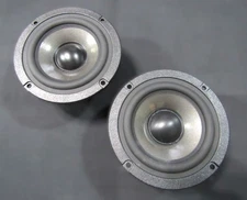 NOS PAIR AUDAX AP100Z0 4.6" MID-WOOFERS -AEROGEL CONE -6 OHMS
