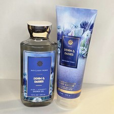 Bath  Body Works NEW Denim  Daisies Shower Gel and Body Cream set NEW