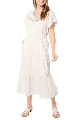 Studio Park x Amy Stran Women's Embellished Midi Dress Ivory