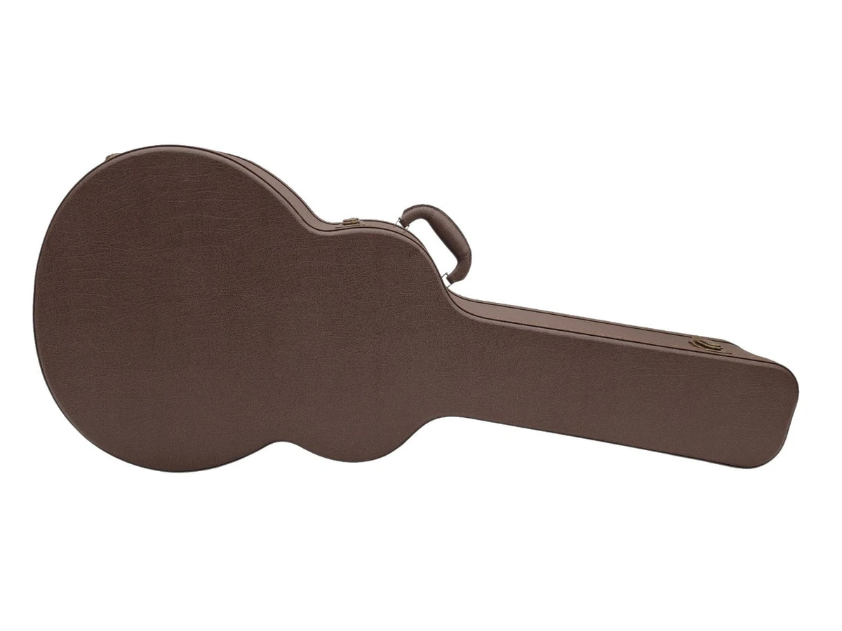 Jazzgitarre Koffer braun hochwertiger Holzkern mit edlem Lederüberzug Premium