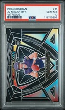 Jj Mccarthy 2024 Panini Obsidian Vitreous #11 PSA 10