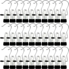 Boot Hangers for Closet, 30 Pack Hanging Clips Hook 30 Pack, Black, Silver 