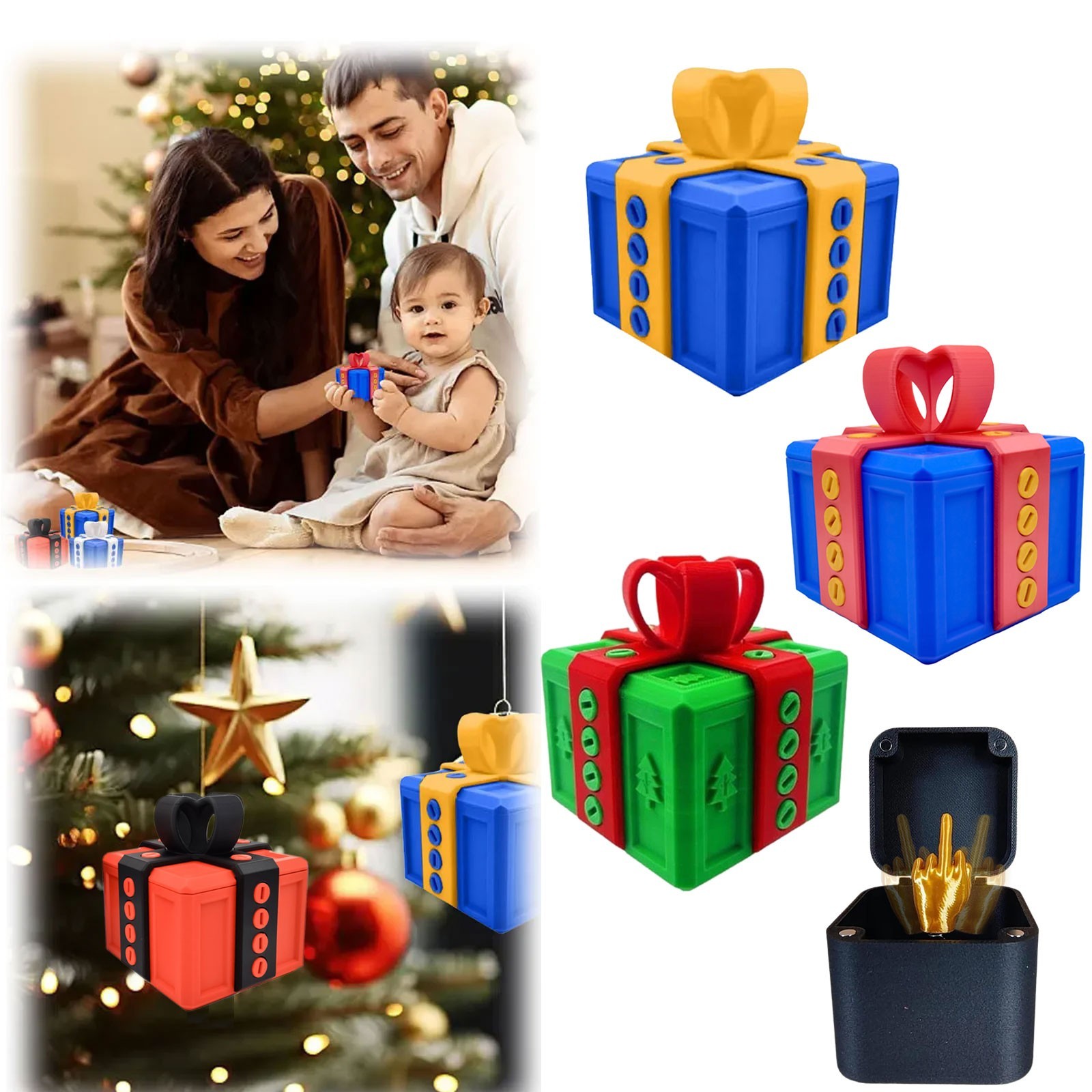 The Prank Box - Middle Finger in a Box Surprise Christmas Gift Box Novelty Gifts
