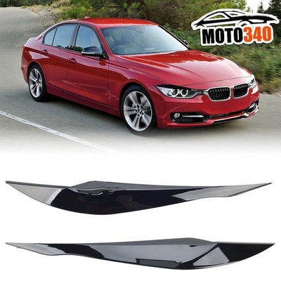 Scheinwerferblenden passend für BMW F30 F31 2011-2019 Böser Blick Schwarz Glanz
