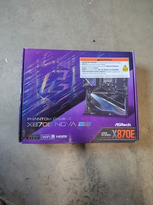 ASRock X870E NOVA WIFI AM5 AMD X870E SATA 6Gb/s ATX Motherboard (Parts Only)