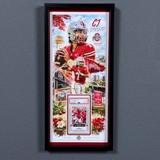 Cj Stroud Psa 10 Holo Rookie Ohio State Custom Frame Rare 1 Of 6 Low Pop Cj Stroud Psa 10 Holo Rookie Ohio State Custom Frame Rare 1 Of 6 Low Pop