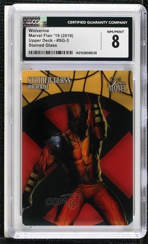 2019 Flair Marvel Stained Glass Wolverine #SG-3 CGC 8 ai9