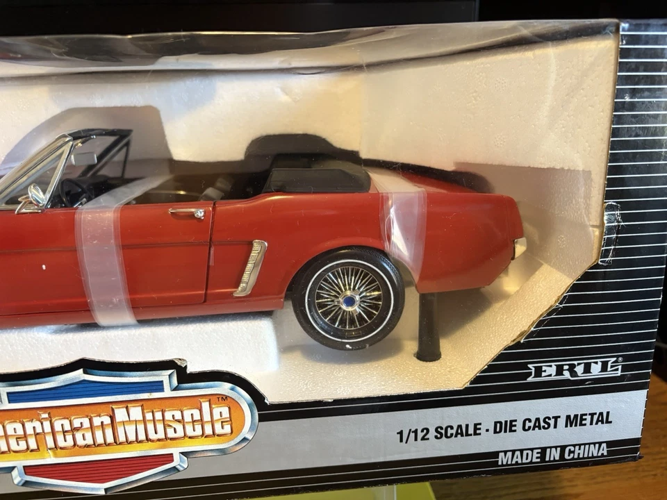 ERTL 1964 1/2 Ford Mustang Convertible 1:12 Diecast Car NIB RARE HTF 25”Long - Image 3 of 4