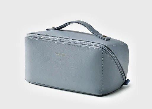 EACHY BLUE TRAVEL MAKEUP BAG,Large Capacity Cosmetic Bags for Women,Waterproof