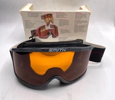Vintage Smith Ski Snowboard Goggles 1990s Olmypic Ski Team AMBER LENS w Box