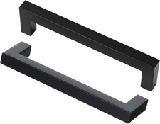 10 Pack 5 Inch Matte Black Kitchen Cabinet Handles,128mm Stainless Steel,Cabi...