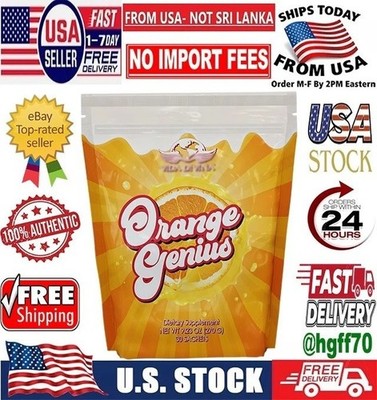 Orange Genius Orange Drink Mix 30 Stick Packs Vitamin Beverage Powder US Seller 