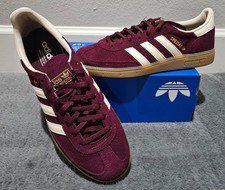 Adidas Handball Spezial Womens Shoes Maroon/Cream White/Gold Metallic Size 7