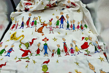 Pottery Barn Kids Dr Suess The Grinch Twin Flat Sheet Flannel Christmas Holiday