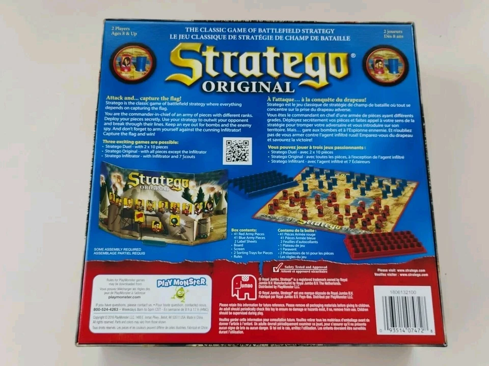 Stratego Original Battlefield Strategy Board Game 3 Variations Play Monster 2016 - Image 2 of 4