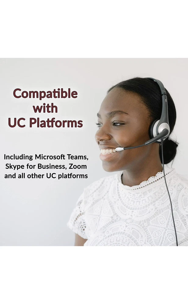 Mono Wired Headset (AC-104USB) Quality Sound for Calls, USB or 3.5mm Connection - Image 3 of 4