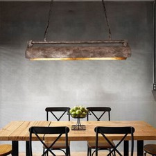 Vintage Grey 4-Bulb Iron Pendant Light Adjustable Height For Kitchen Island