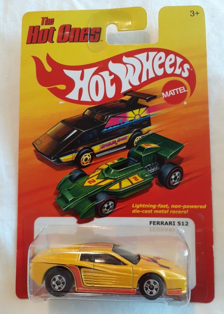 Hot Wheels Hot Ones Ferrari 512 Yellow 2011