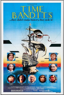 バンデットQ TIME BANDITS USオリジナル映画ポスター Time Bandits Original Movie Poster - Cleese Connery Gilliam