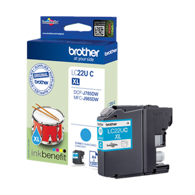 Тонировочный патрон Brother LC-22UC Cyan для 1200-дюймового стекла 4590₽