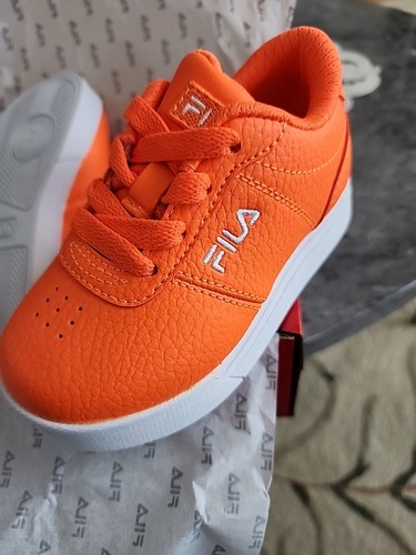 New in Box FILA Infant/toddler Sz 7, Impress LL Low Sneakers Bright Orange - Picture 7 of 15