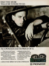Pubblicità Stampa Vintage 1985 Pioneer CDX-P1 Lettore Compact Disc Auto Solo La Musica